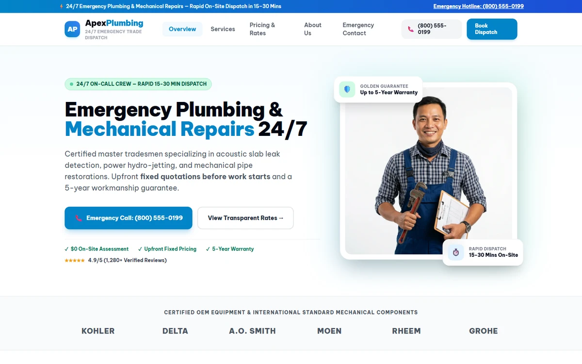 Apex Trade & Emergency Plumbing Engine